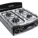 Estufa Sobremesa Abba Gas Propano 4p Lámina Sg4005 N Ql Negro