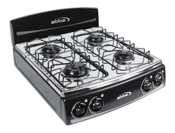 Estufa Sobremesa Abba Gas Propano 4p Lámina Sg4005 N Ql Negro