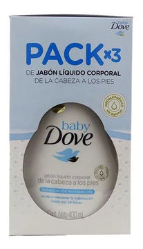 3 Jabon Dove Baby Liq Humectado 400ml - Ml A $62