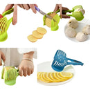 Cortadora De Frutas Verduras Y Pinzas De 2 Piezas + Cuchillo Rosa Chicle