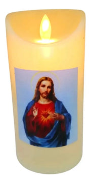 Vela Función Pilas Decoración Navidad Luz Led 12x7.5 Velas