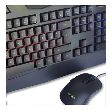 Combo Gamer Teclado/mouse Weibo Wb-520 Rgb Color del mouse Negro Color del teclado Negro
