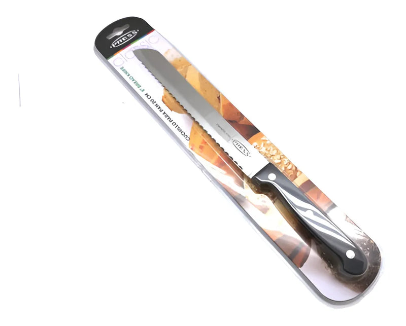 Cuchillo De Cocina Para Pan 20 Cm Press Color Negro