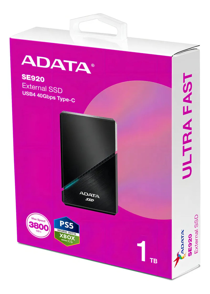 Unidad Ssd Usb-c|usb3.2 1b Adata Se920 Black Color Negro
