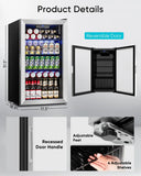 Refrigerador Mini Con Puerta De Vidrio 126 Latas Oficina Bar