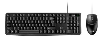 Combo Teclado Y Mouse Ergonómico Genius Km-170 Conexión Usb Negro