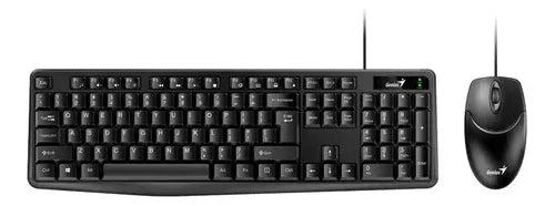 Combo Teclado Y Mouse Ergonómico Genius Km-170 Conexión Usb Negro