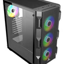 Chasis Gabinete Gamer Iceberg Titan M4 X7 Fan 4000 Airflow Negro