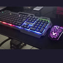 Teclado Mouse Gamer Retroiluminado Metalico Cmk 198 Color del teclado Negro