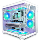 Caja De Musetex Y6 Atx Blanca Con 6 Ventiladores Argb