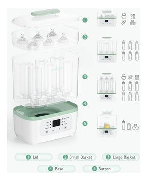 Esterilizador Eléctrico 8 En 1 Para Biberones Y Accesorios D