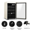Refrigerador Mini De Bebidas Retro Con Puerta De Vidrio 3.2