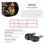 Sartén Tefal G2550702 Unlimited 30cm Antiadherente Color Negro