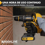 Taladro Brooklyn Inalambrico 50/60 Hz + 2 Baterias 20v Taladro Percutor