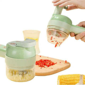 Cortador De Verduras 4 En 1 Picatodo Recargable Triturador