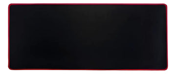 Mouse Pad Gamer Xl Para Pc Antideslizante Alfombrilla Cosida Negro Con Rojo Liso
