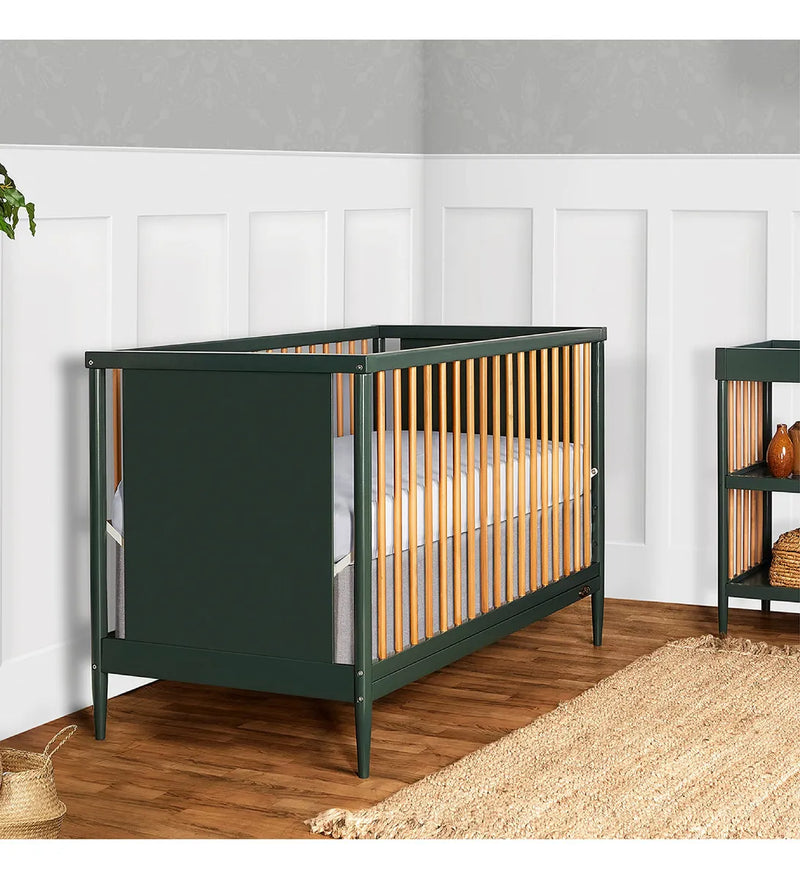 Dream On Me Cuna Moderna Isla 4 En 1 Clover Con Husillos Re. Color Negro