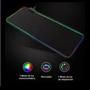Rgb Alfombrilla De Ratón Iluminada Led Colorido Para Juegos Negro