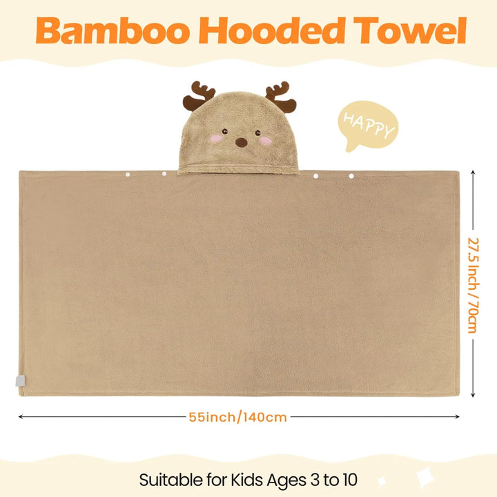 Preboun 2 Toallas Con Capucha Para Ninos, 27.5 X 55 Pulgadas