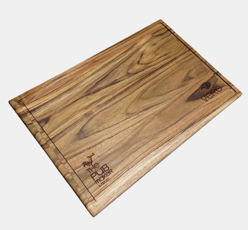 Tabla Picar Servir Madera Teca Cortar 40*26cm R4026
