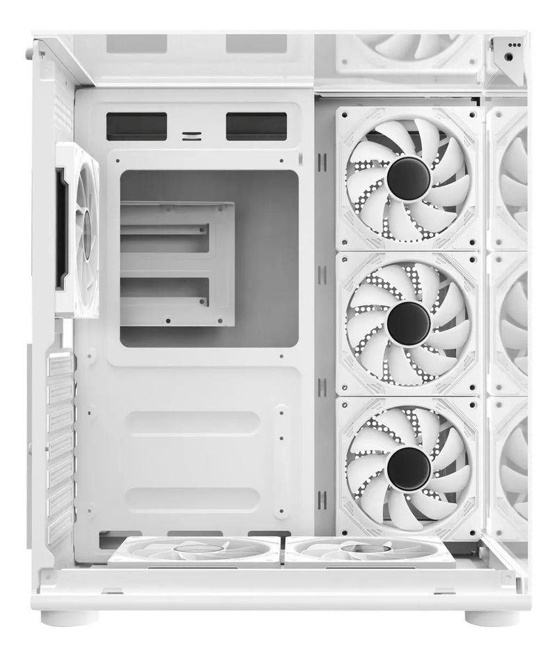 Chasis Gamer Iceberg Crystal Cube S 6 Fans Argb Atx Blanco