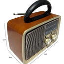 Radio Am Fm Parlante Usb Retro Recargable Bluetooth ¡ Mp3! Caqui