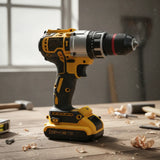 Taladro Inalámbrico 21v Atornillador Percutor 2 Baterias Amarillo 50/60