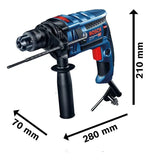 Taladro Percutor Bosch 1/2'' 750w Gsb 16 Re + Maletín Azul 60 Hz