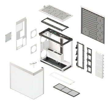 Gabinete Aerocool Hs 420 White Diseño Híbrido Usb 3.2 Color Blanco