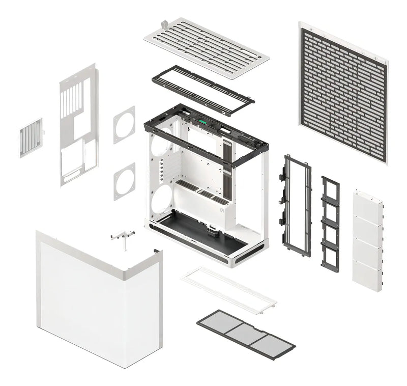 Gabinete Aerocool Hs 420 White Diseño Híbrido Usb 3.2 Color Blanco