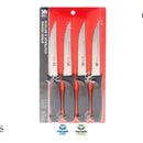 Juego De Cuchillos X4 De Mesa Leme Negro Acero Inoxidable