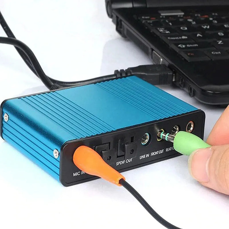 Tarjeta De Sonido Externa Usb 2,0 Canal 5.1/7.1 Audio Optico