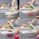 Picador Rallador Verduras Mandolina 12en1 Ayudante De Cocina Verde