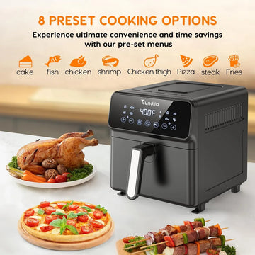 8en1 Air Fryer 6.3quart Metal Smart Combo Oven 1500w Ai...