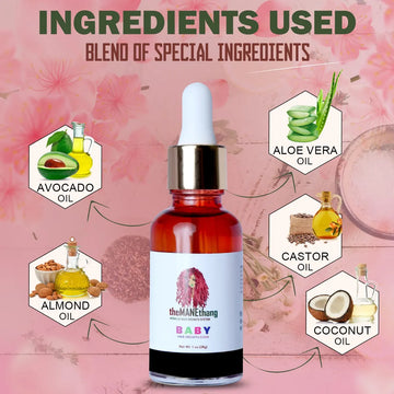 Themanethang Aceite Para El Crecimiento Del Cabello Del Beb.