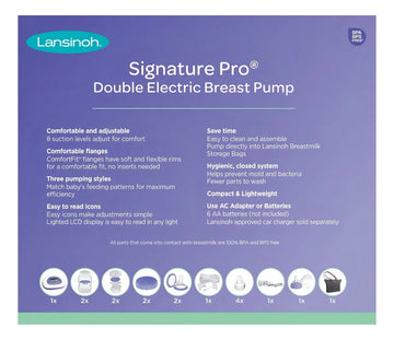 Extractor Eléctrico Doble Lansinoh Signature Pro