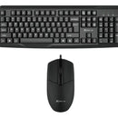 Kit Teclado Y Mouse Con Cable Usb Xtrike Me Mk-207 Combo Para Notebook Computadora Pc - Negro