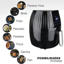 Freidora De Aire Pantalla Digital Bioaura Kitchen Frei01 Negro 1300 W
