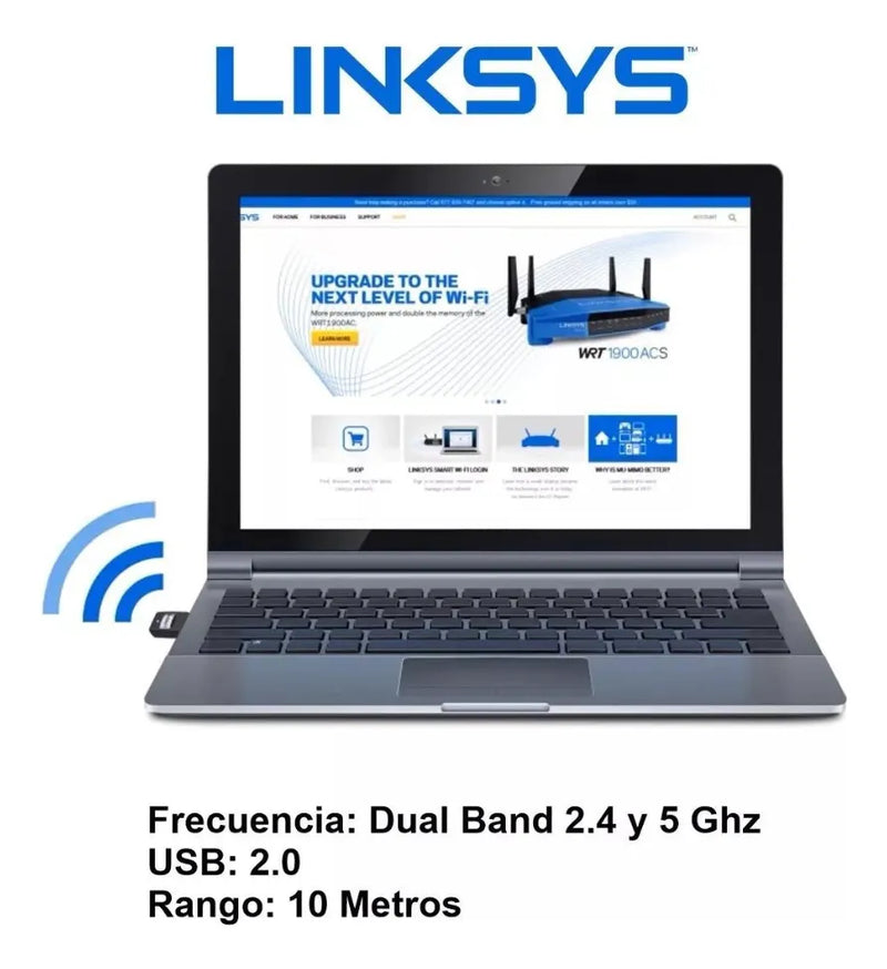Linksys Ae6000 Adaptador Mini Usb Wifi Dual Band Ac 580mbps