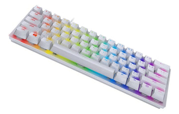 Teclado Razer QWERTY Razer Purple inglés US color mercury con luz RGB