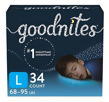 Goodnites Ropa Interior Nocturna Para Mojar La Cama, Niño L
