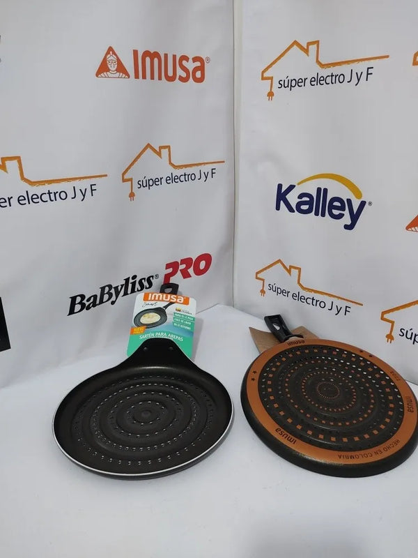 Sartén Parrilla Imusa Arepas Antiadherente Smart Negro
