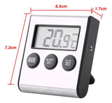 Termómetro Digital Horno Cocina Bbq Sonda Acero Iman Base Plateado