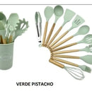 Set De 12 Utensilios De Cocina Silicona Resistentes Al Calor
