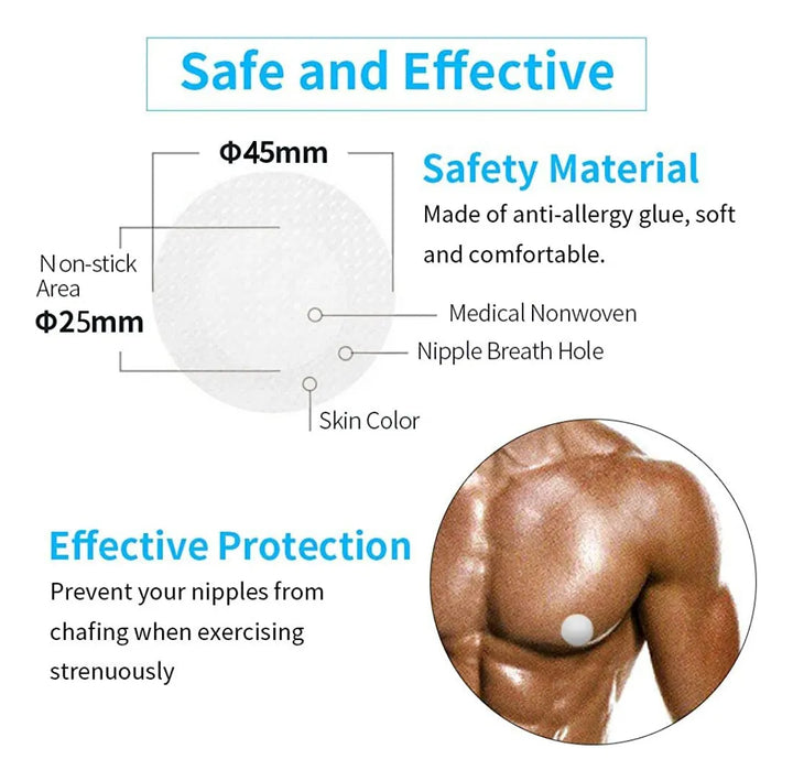 Zafosin 100 Fundas Para Pezones Para Hombres, Juegos De Prot