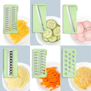 Rallador Y Pelador De Cocina Con Protector 6 En 1 Chefmaster Verde