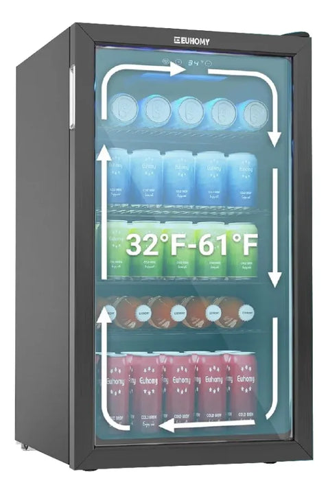 Refrigerador Y Nevera De Bebidas, Minibar Cap120 Latas Negra Negro