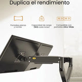 Soporte Brazo Monitor Para 2 Pantallas Lcd Led Escritorio Gris Oscuro