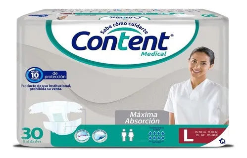 Pañales Content × 30 Und. Talla L L