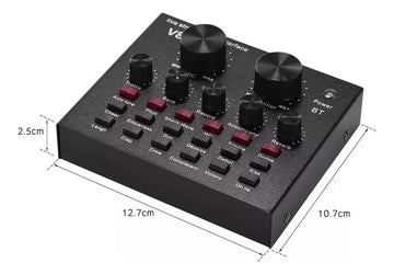 Interfaz Mezclador De Audio Externo Usb Tarjeta De Sonido V8